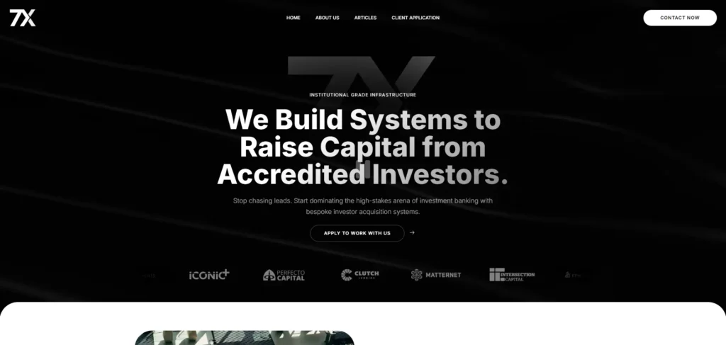 Capital Raising Website
